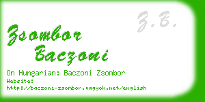 zsombor baczoni business card